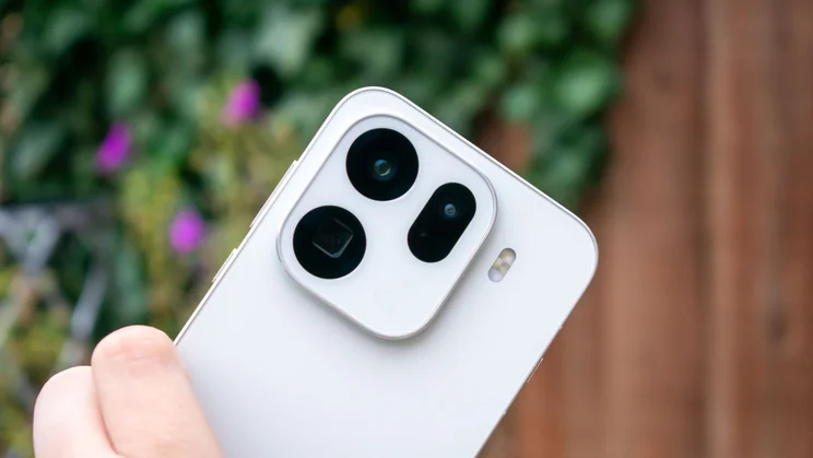 Oppo Find X9 Pro in hand, close up of rear cameras