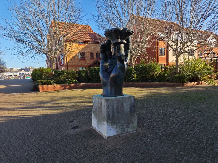 A statue on a sunny day