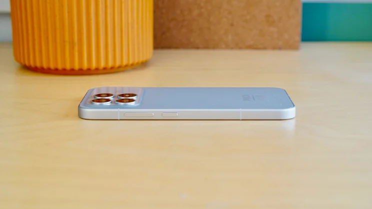 Poco F8 Pro face down on a table