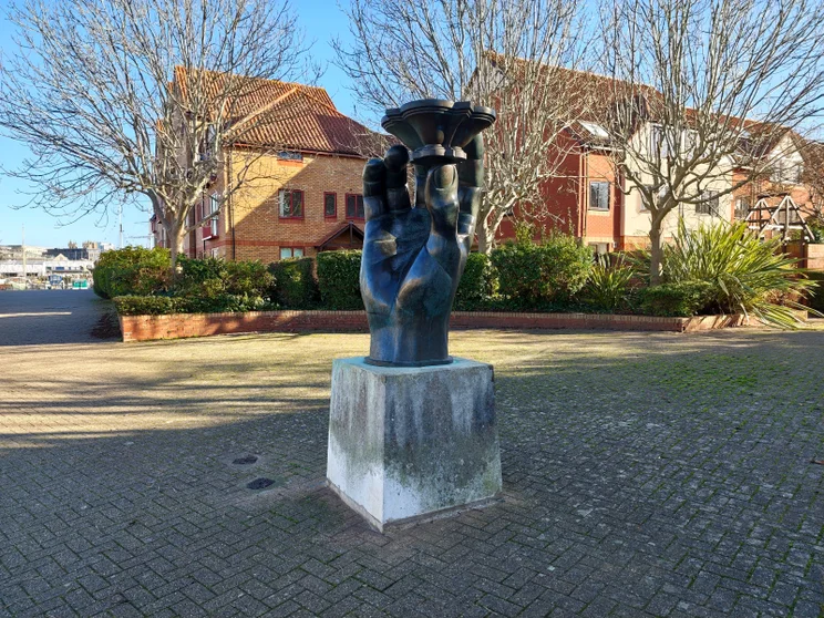 A statue on a sunny day