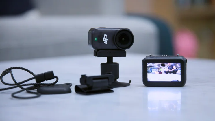 The DJI OSMO Nano action camera and accessories