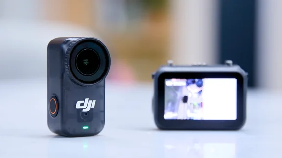 The DJI OSMO Nano camera and vision dock, separated