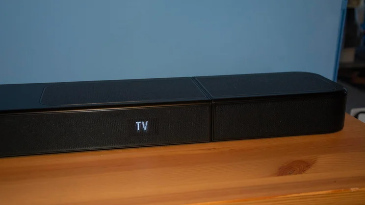 The digital display on the front of the JBL Bar 1300 MkII soundbar