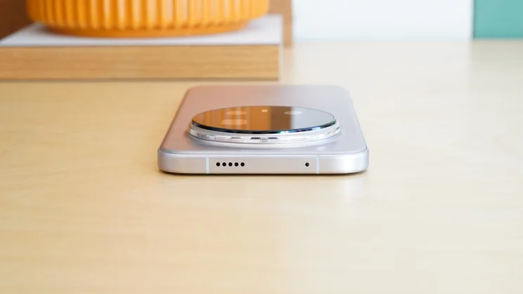 Honor Magic 8 Pro face down on a table, top view