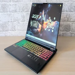 The Acer Nitro 16S AI pictured open from the front right quarter