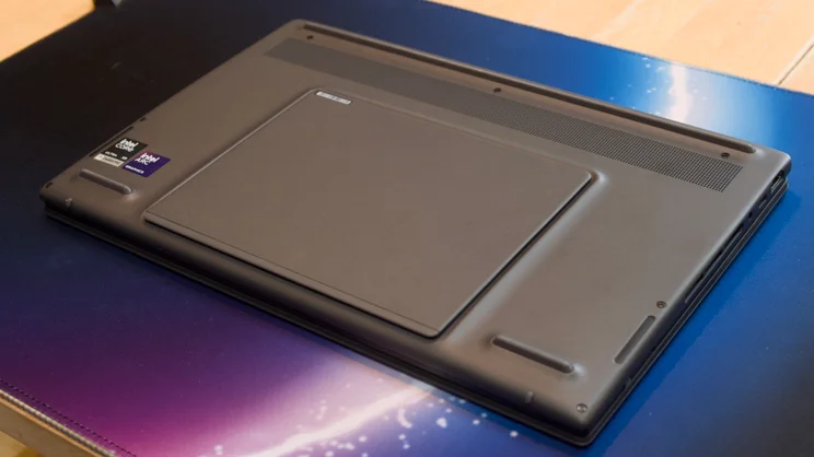 The Zenbook Duo pictured from underneath