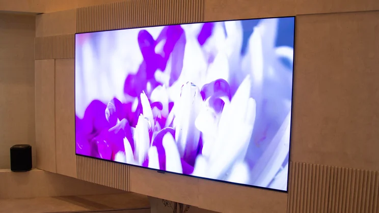 The LG Wallpaper TV installed in a suite in the Fontainebleau Hotel, Las Vegas