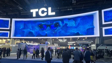 The TCL booth at CES in Las Vegas