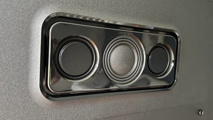 The speakers built into the rear of the Philips OLED810 TV