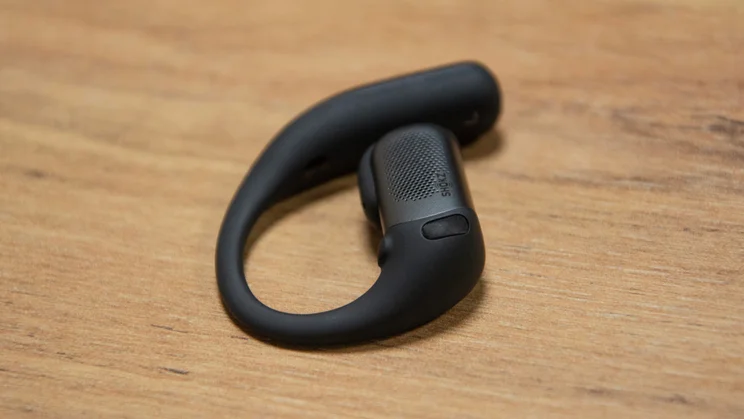 The curved earhook section of the Shokz OpenFit Pro