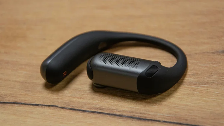The right earpiece of the Shokz OpenFit Pro