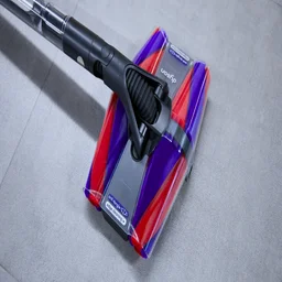 A close up of the Dyson PencilVac's quad cone fluffy floor head