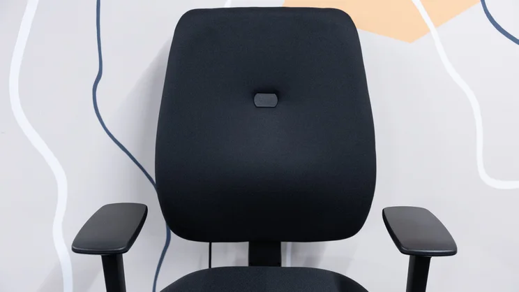 A front view of the Posturite Homeworker Plus office chair's backrest