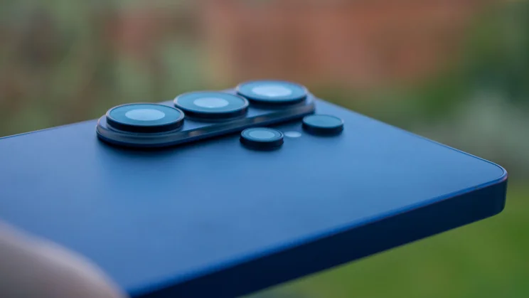 Samsung Galaxy S26 Ultra rear cameras, angled view