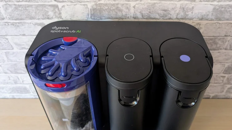 The Dyson Spot and Scrub's base station pictured from above