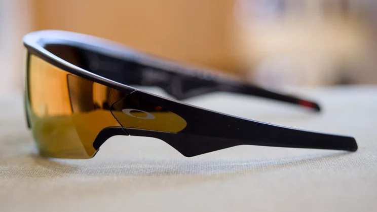 The Oakley Meta Vanguard pictured from the left side