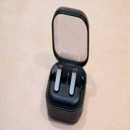 The Samsung Galaxy Buds 4 Pro pictured in their charging case with the lid open, from above