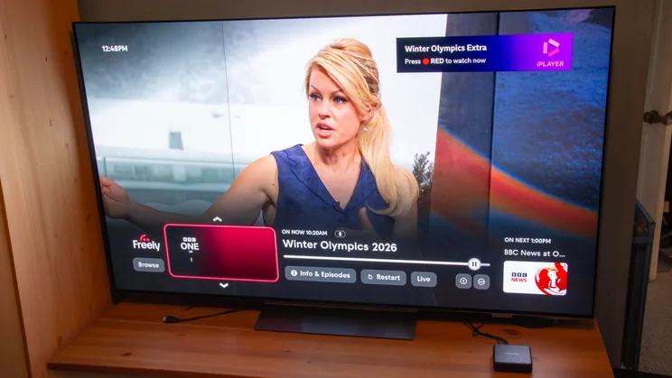 BBC One being streamed via Freely on the Manhattan Aero 4K TV Streamer with Freely