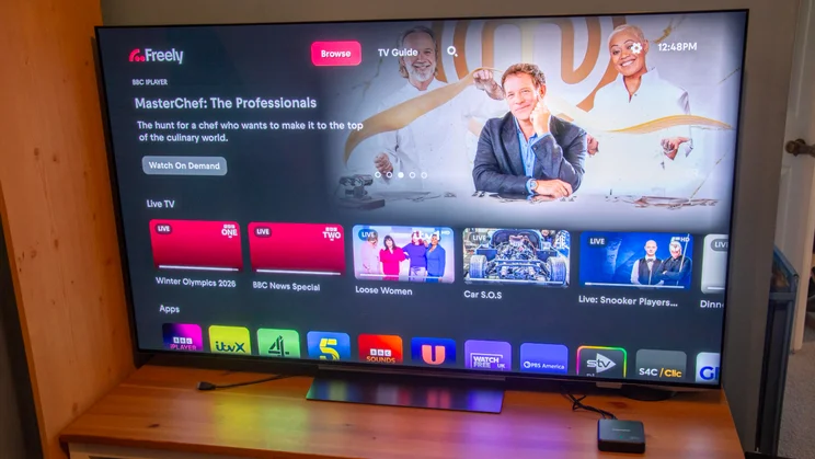 The Freely Browse page on the Manhattan Aero 4K TV Streamer with Freely