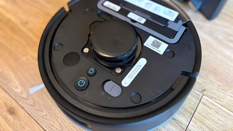 The Switchbot K11+ robot vacuum's controls, viewed from above