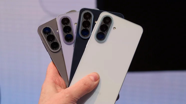 All colours of the Samsung Galaxy A37, held in a fan arrangement