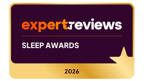 A large badge reading Expert Reviews Sleep Awards 2026