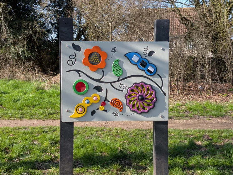 A colourful childrens toy board