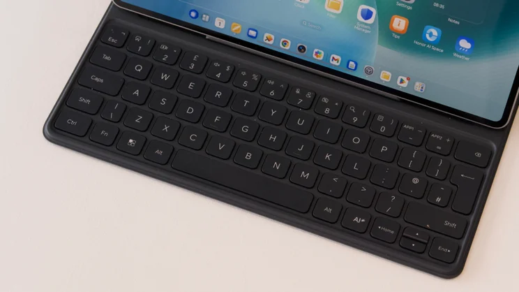 A top down view of the Honor MagicPad 4's keyboard