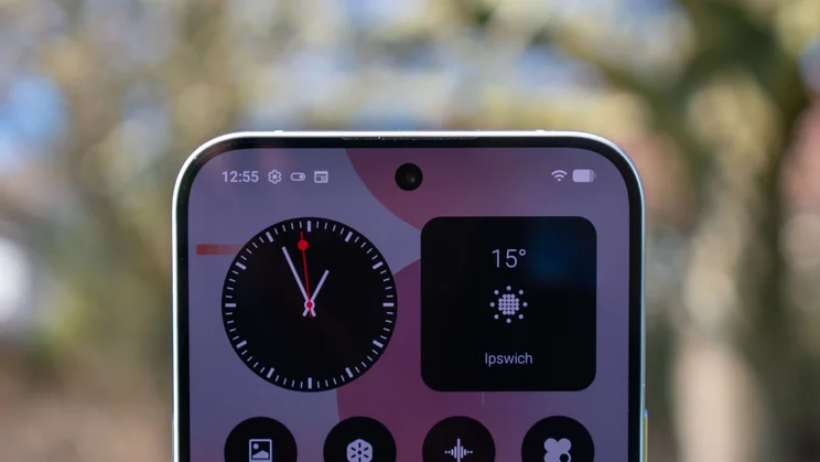 Close up of the Nothing Phone (4a) Pro's selfie camera