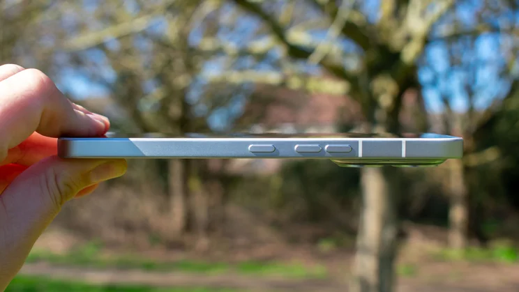 Nothing Phone (4a) Pro in hand, side view