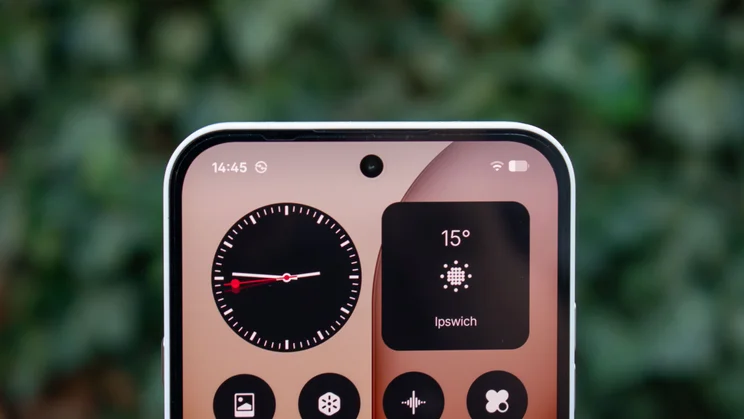 Close up of the Nothing Phone (4a)'s selfie camera