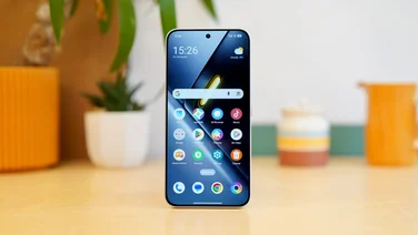 Poco X8 Pro Max on a table, front view