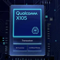 A slide representing the latest X105 modem from Qualcomm