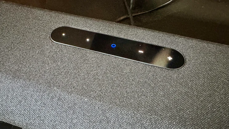 The touch controls on top of the Bluesound Pulse Cinema Mini soundbar