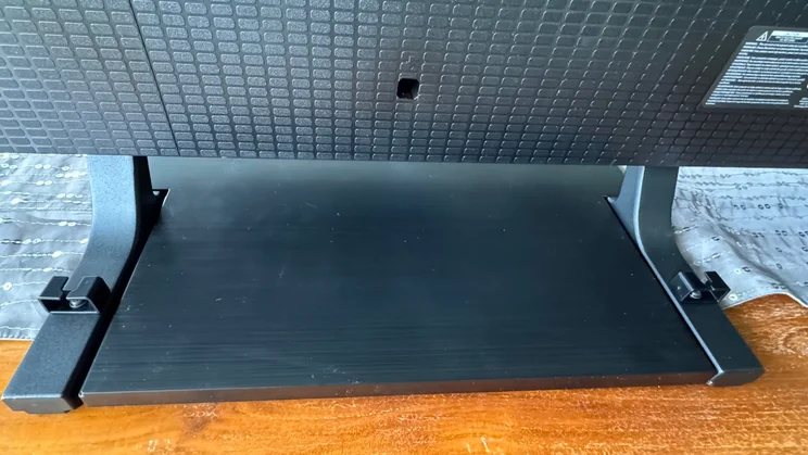 Rear view of the Hisense U7Q Pro Mini LED TV's stand