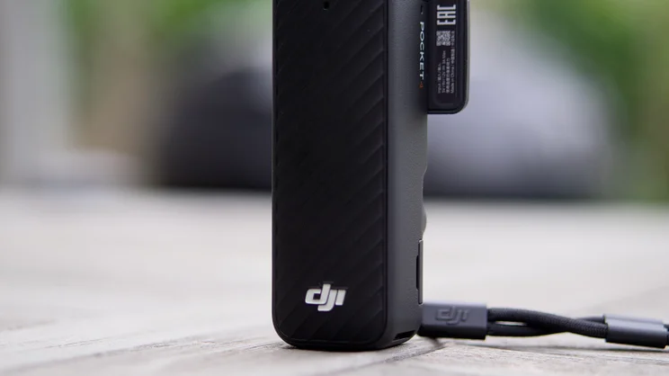 A close view of the rear of the DJI OSMO Pocket 4