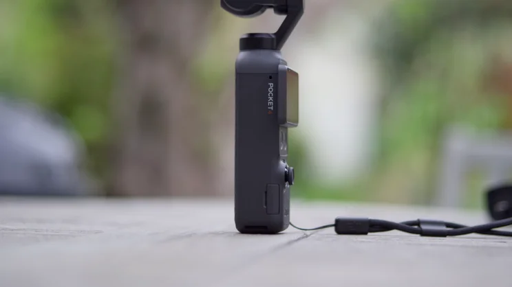 A side view of the DJI OSMO Pocket 4