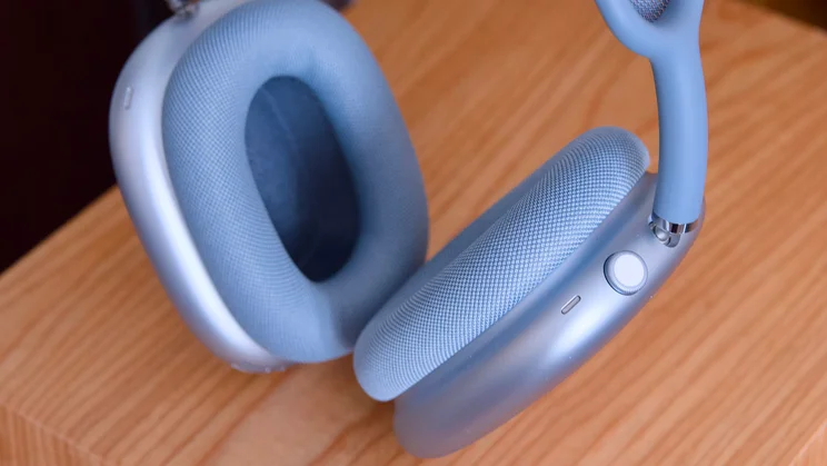 Apple AirPods Max 2 in blue, pictured from above