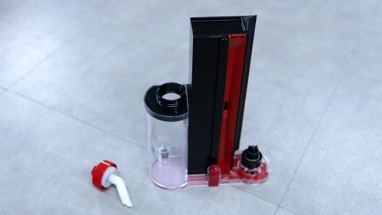 The Dyson PencilWash hard floor cleaner's cassette and water tanks