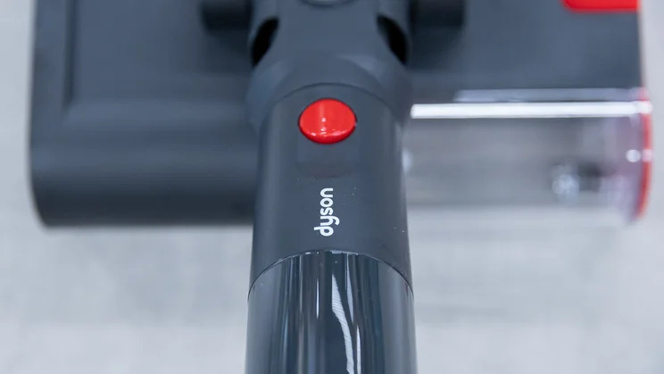 A closeup of the Dyson PencilWash hard floor cleaner's cleaning head attachment