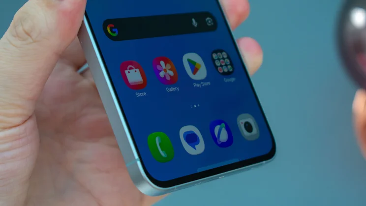 Samsung Galaxy A57 angled view