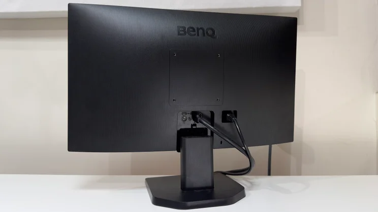 The BenQ 2490C, pictured from the rear