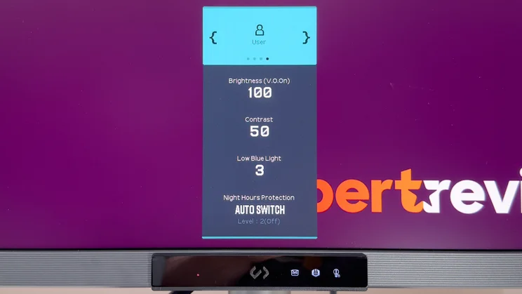 The BenQ RD280UG User menu