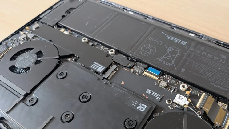 The inside of the Samsung Galaxy Book6 Ultra