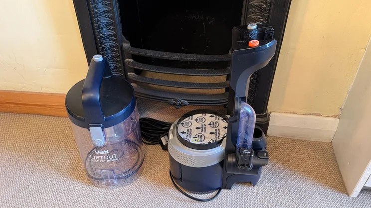 The Vax LiftOut Multi Pet Design Upright Vacuum with its bin removed