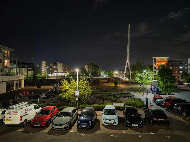 Car park at night