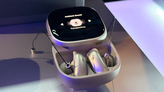Anker's soundcore Liberty 5 Pro Max headphones in their case