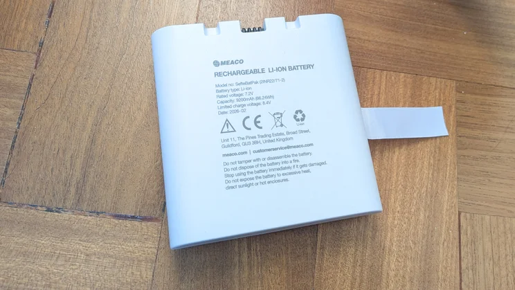 The Meaco Sefte Pro 10in Pedestal Fan's battery