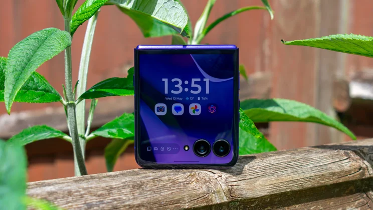 Motorola Razr 70 Ultra folded, front view