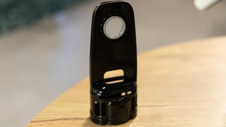 The Ninja Luxe Cafe Pro espresso machine's water tank filter stood on a table